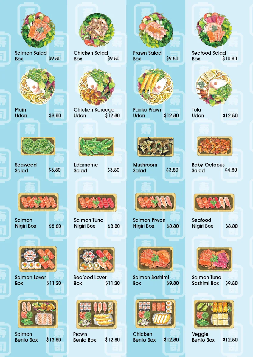 Menu, United Sushi