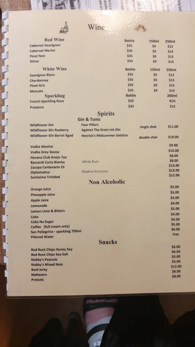 Menu, Whisky Lounge