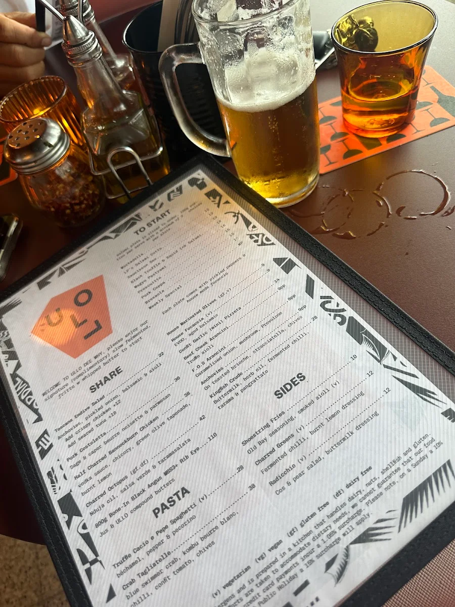 Menu, Ullo Dee Why