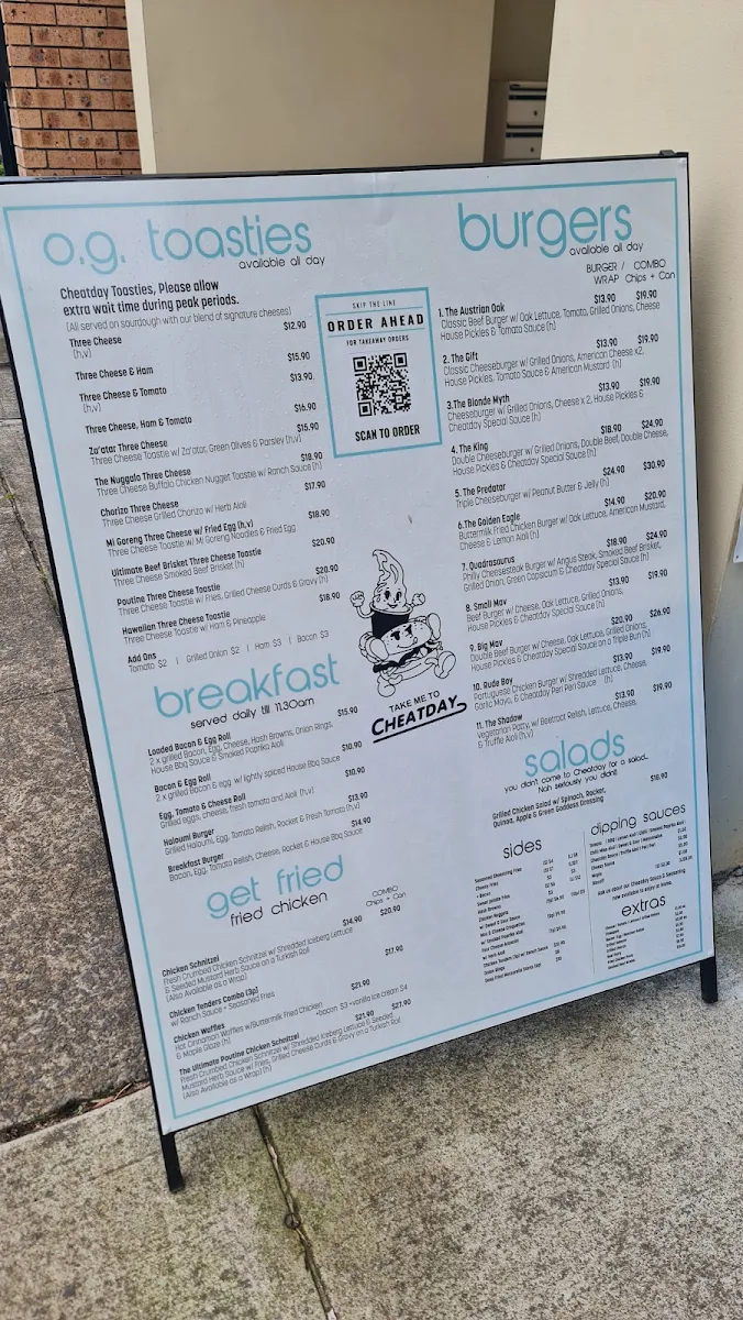 Menu, Flex and Fuel Cafe