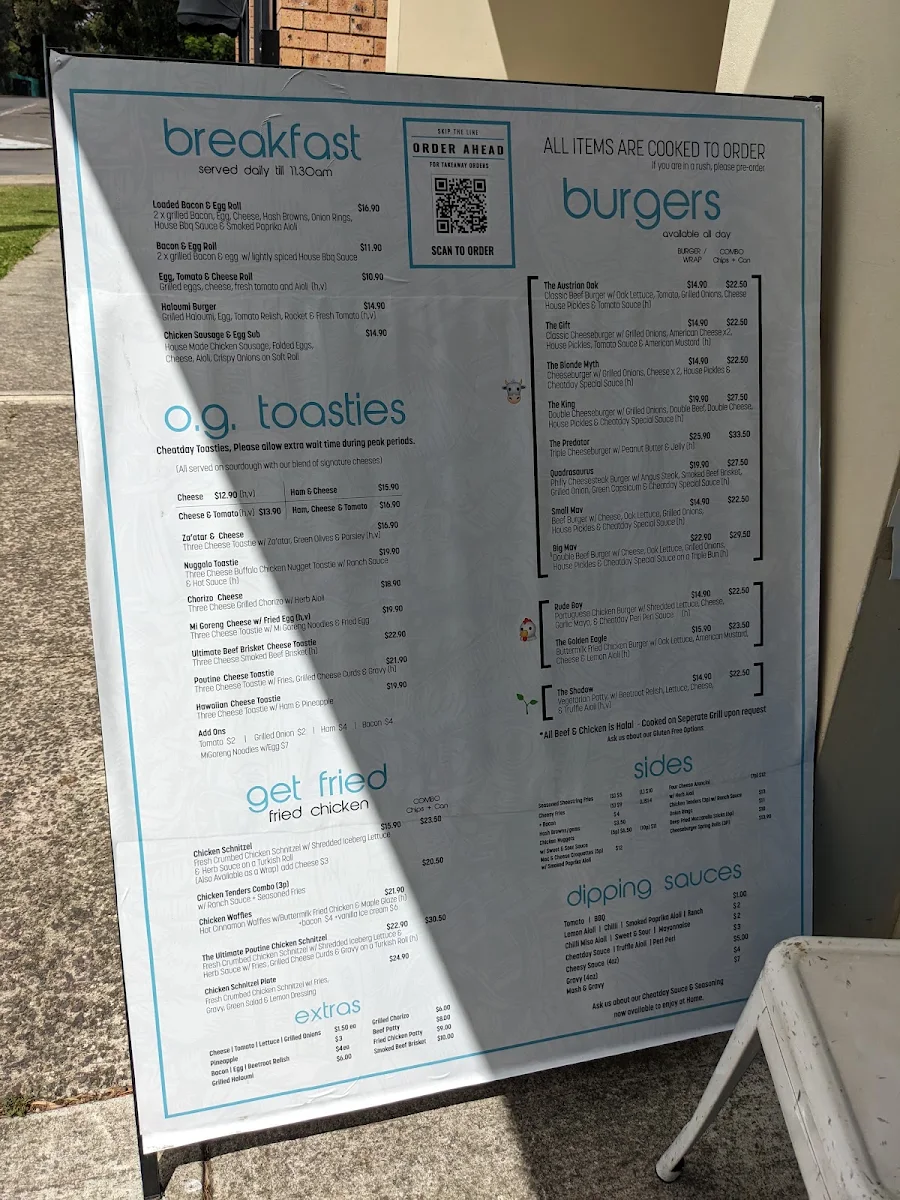 Menu, Flex and Fuel Cafe