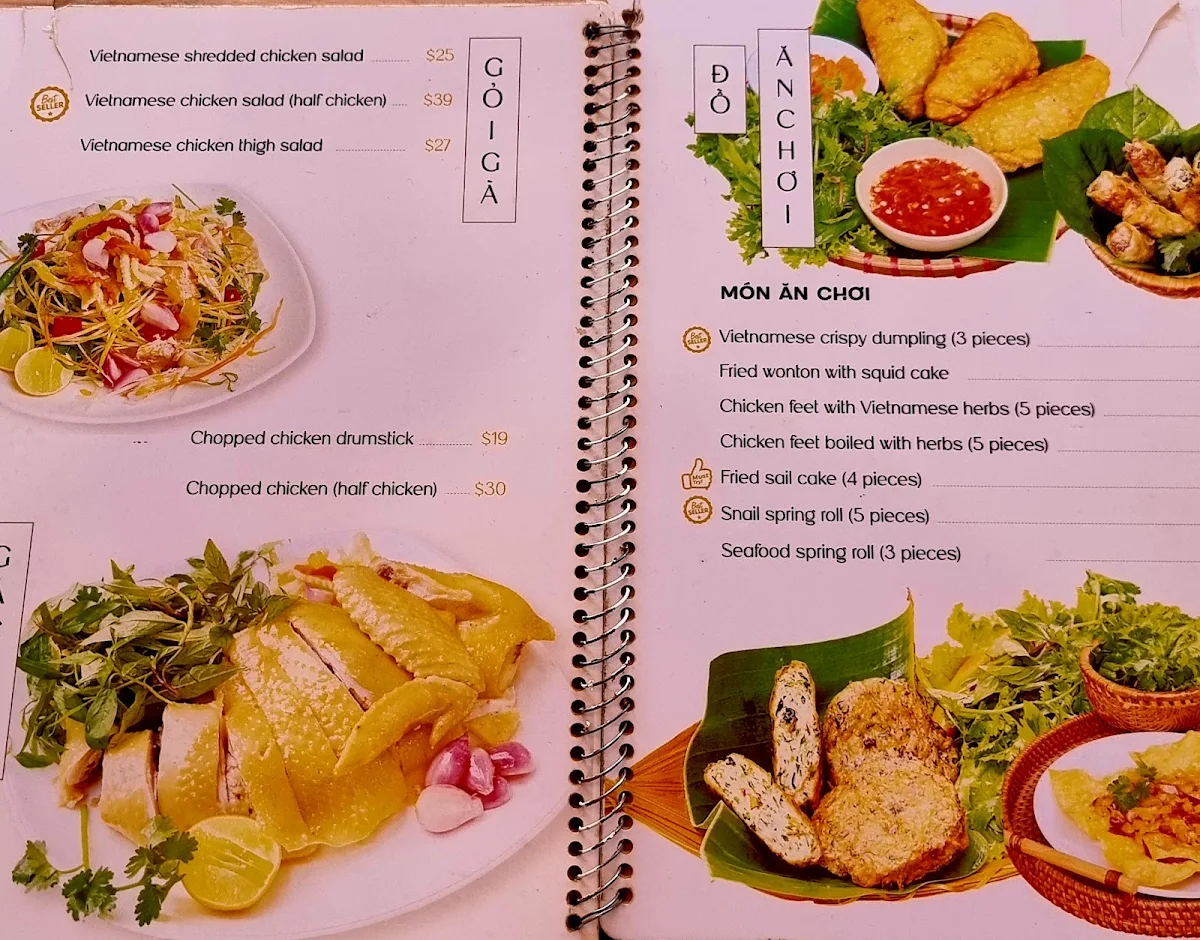 Menu, Com Ga Ba Nga Hoi An Cabramatta