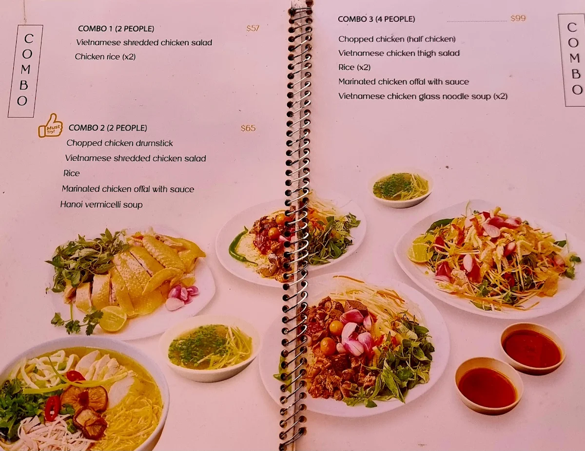 Menu, Com Ga Ba Nga Hoi An Cabramatta