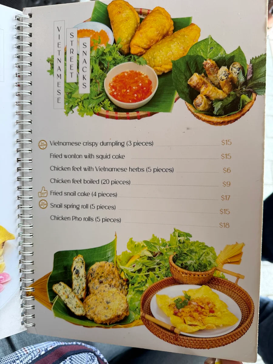 Menu, Com Ga Ba Nga Hoi An Cabramatta