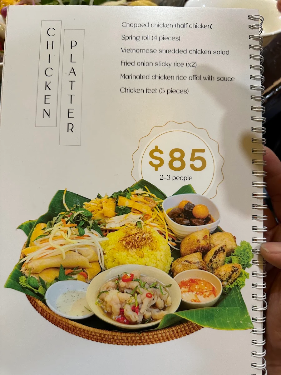 Menu, Com Ga Ba Nga Hoi An Cabramatta