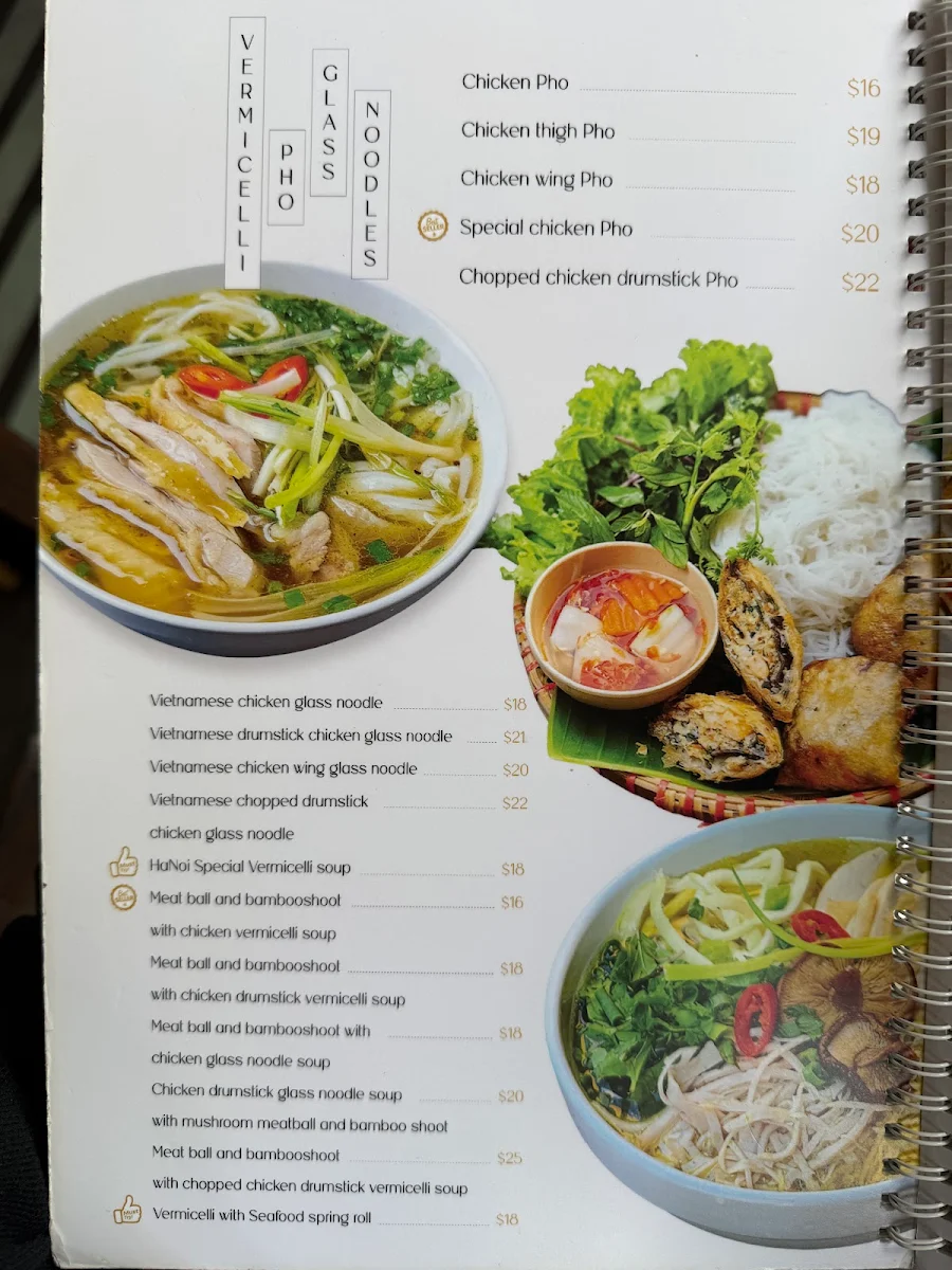 Menu, Com Ga Ba Nga Hoi An Cabramatta