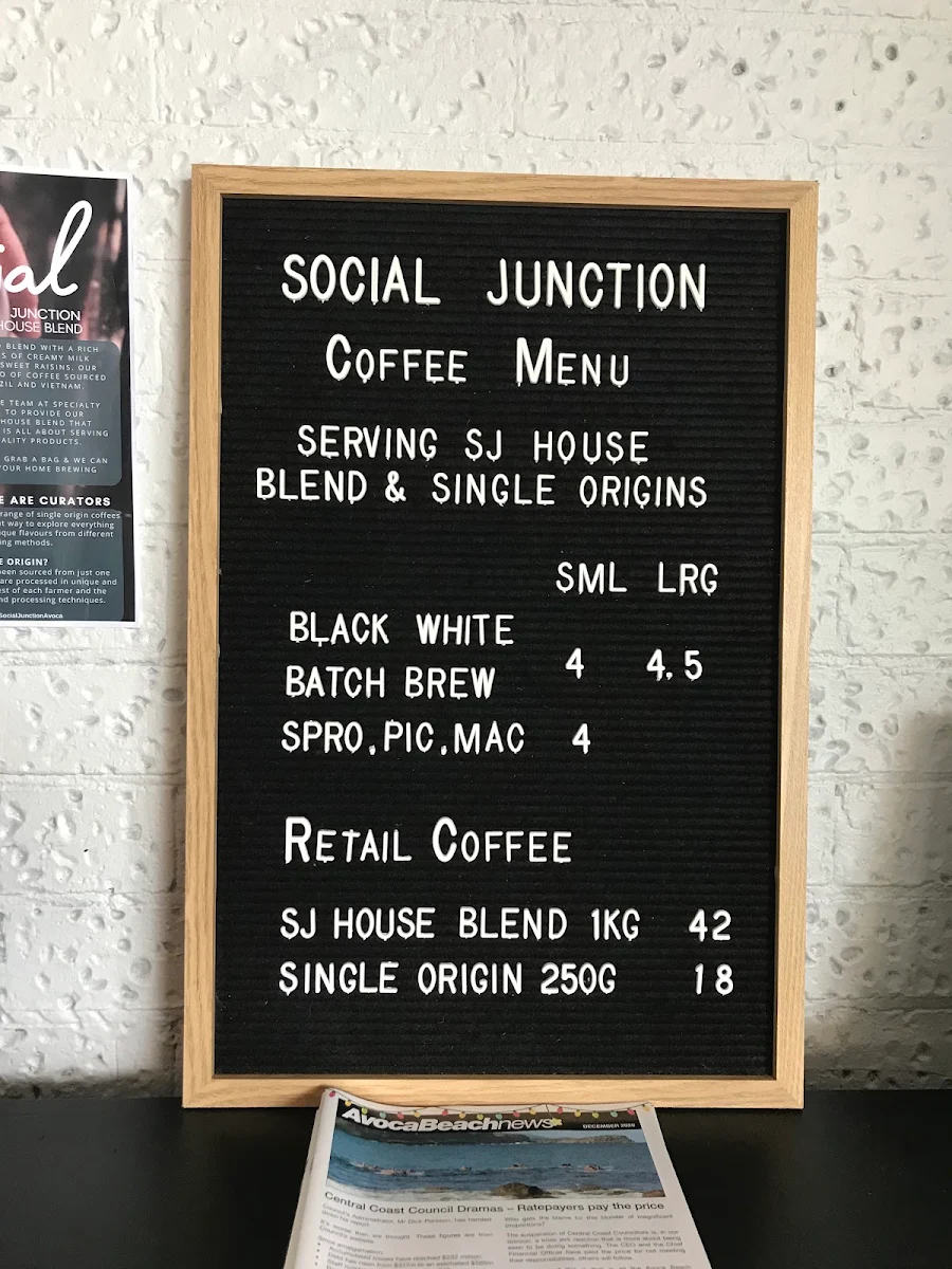Menu, Social Junction