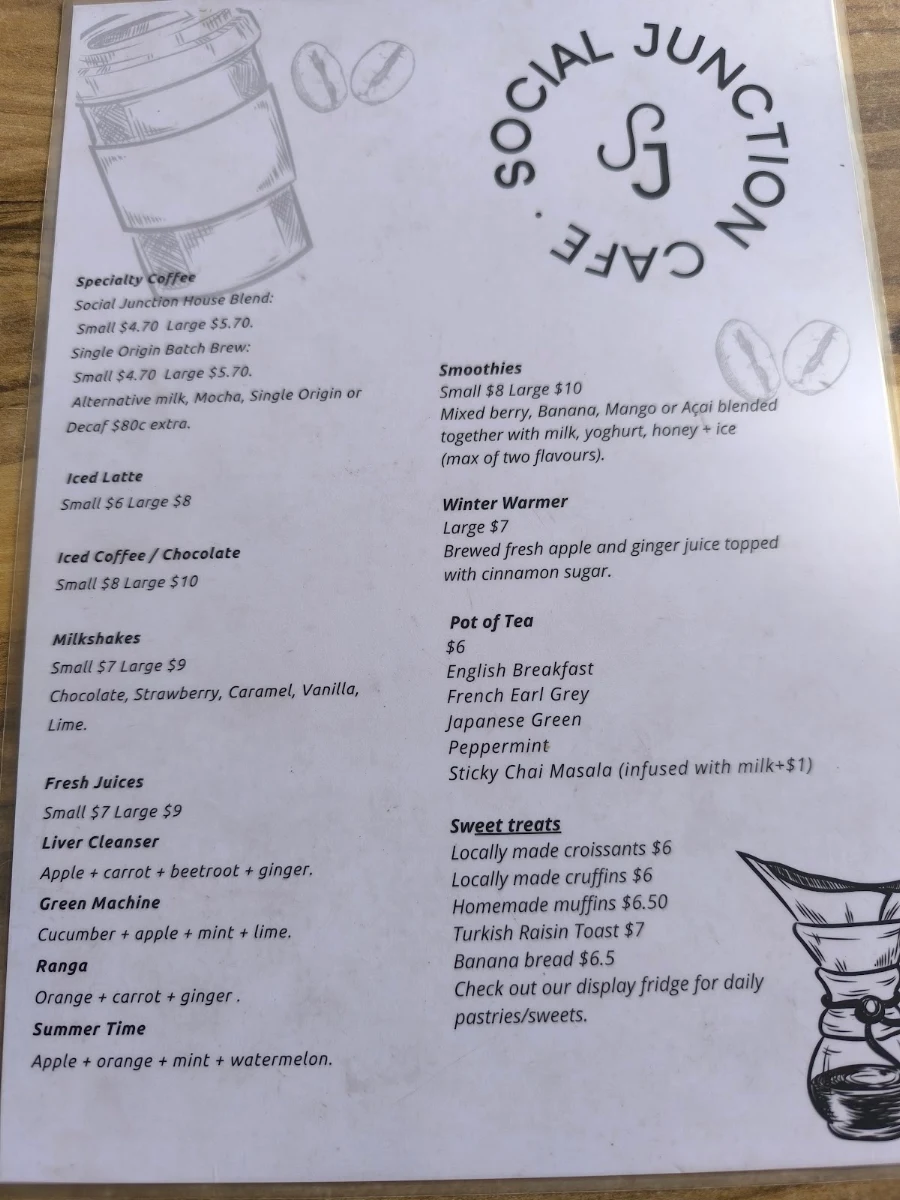 Menu, Social Junction