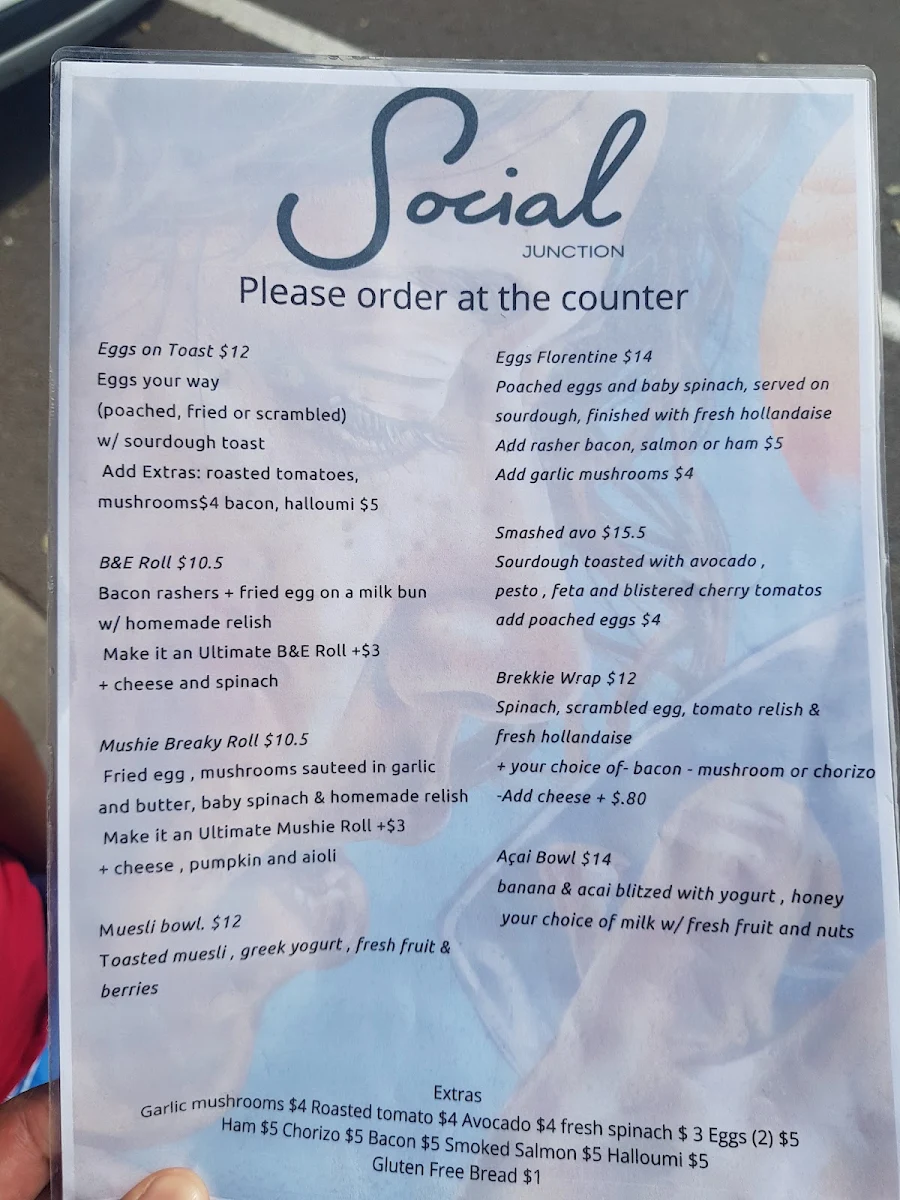 Menu, Social Junction