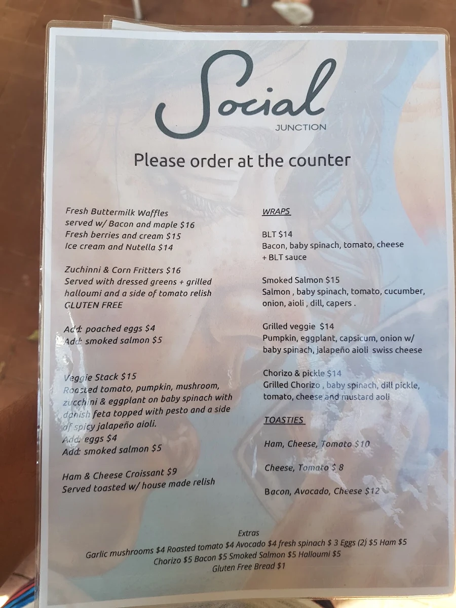 Menu, Social Junction