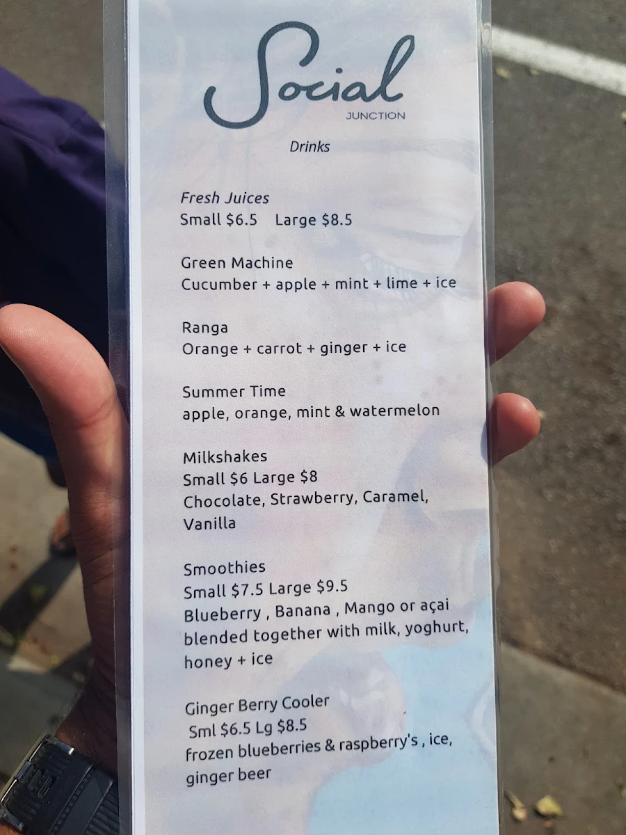 Menu, Social Junction