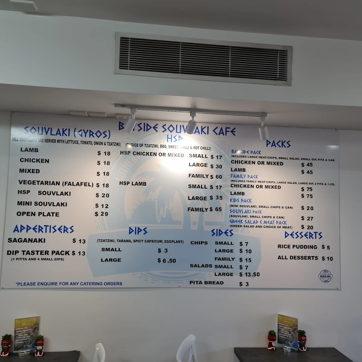 Menu, Bayside Souvlaki Cafe - RYE