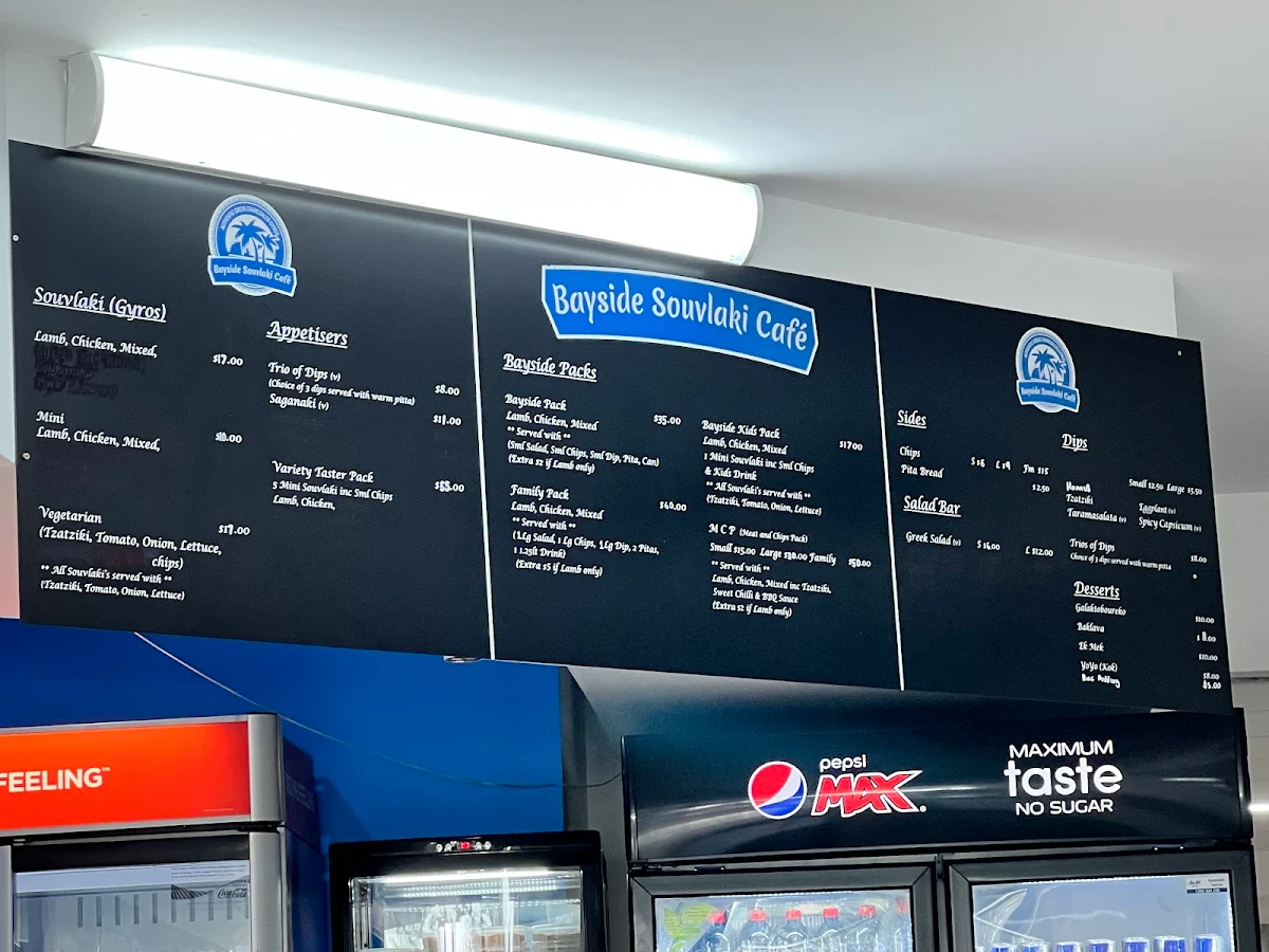 Menu, Bayside Souvlaki Cafe - RYE