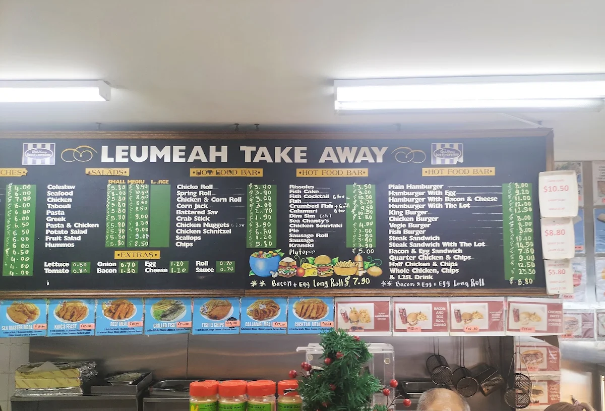 Menu, Leumeah Takeaway