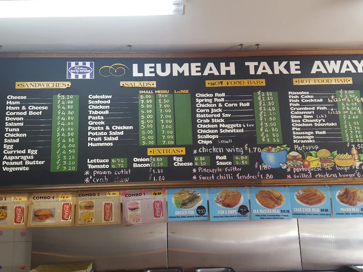 Menu, Leumeah Takeaway