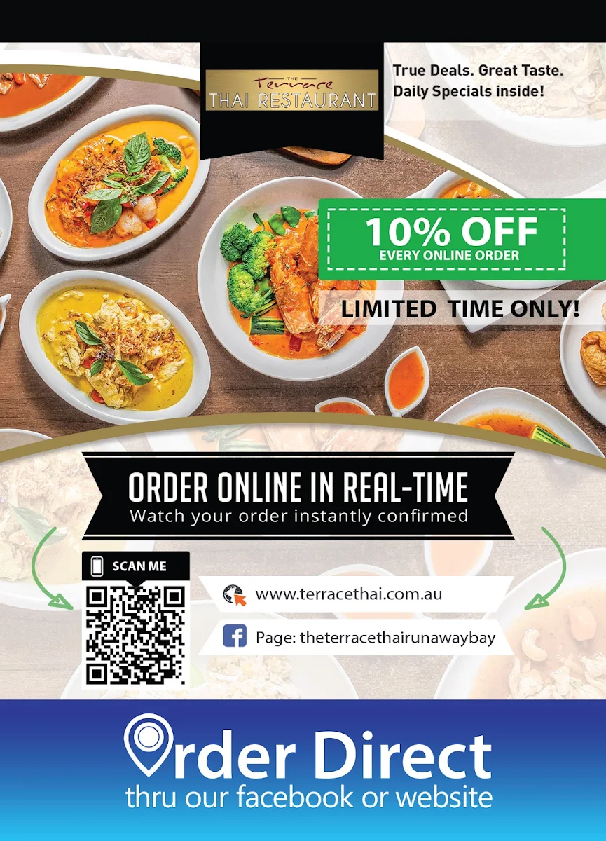 Menu, The Terrace Thai Restaurant