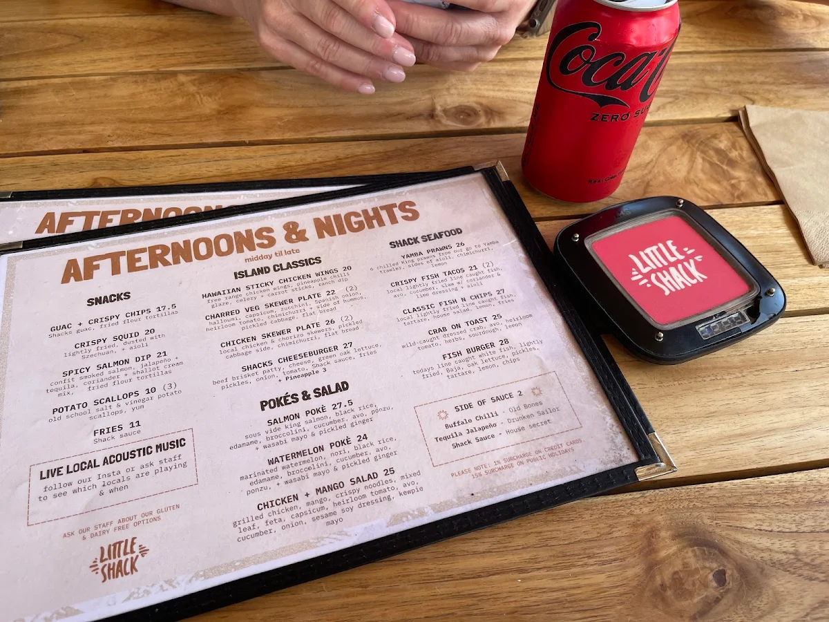 Menu, Little Shack