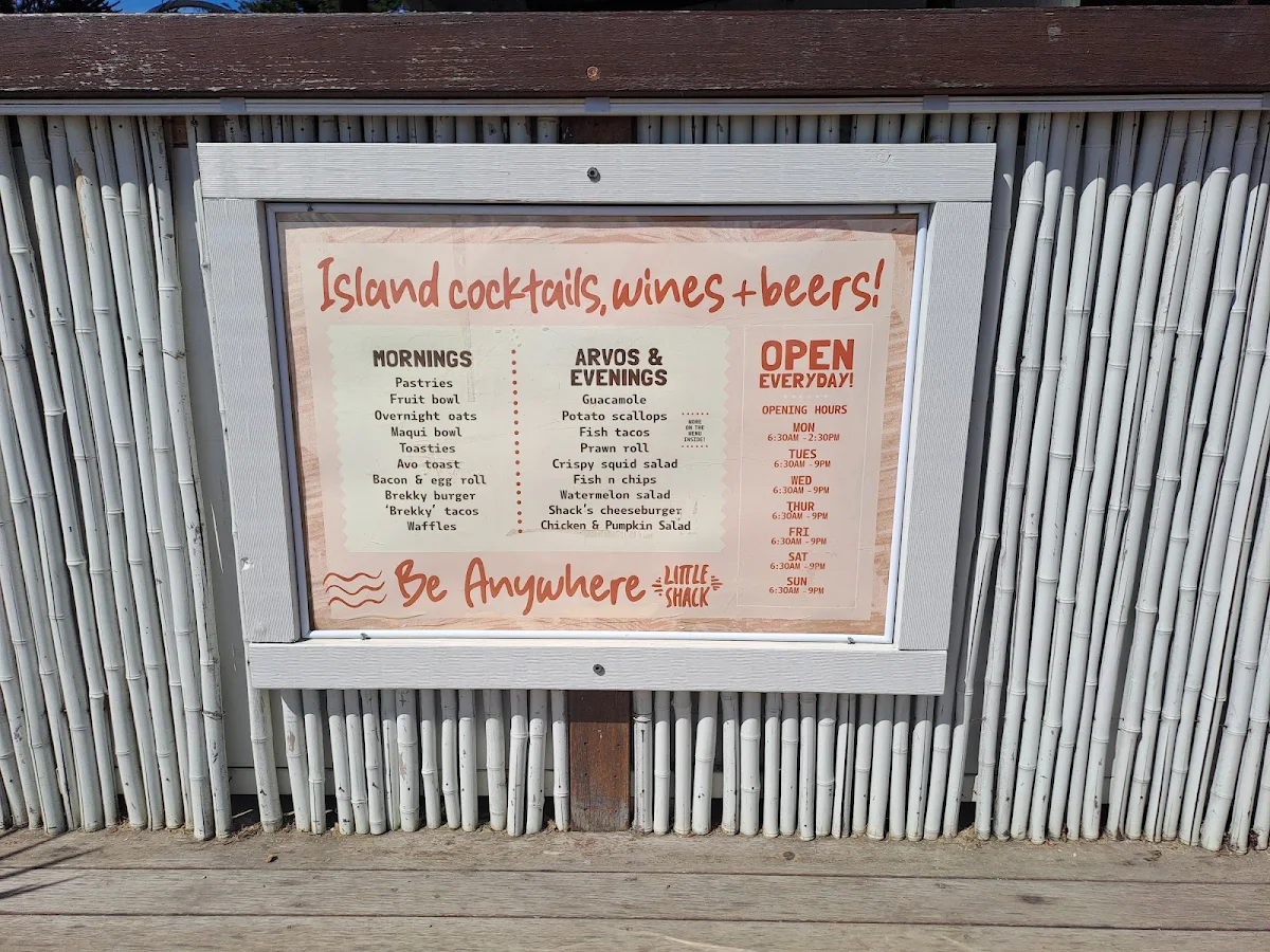 Menu, Little Shack