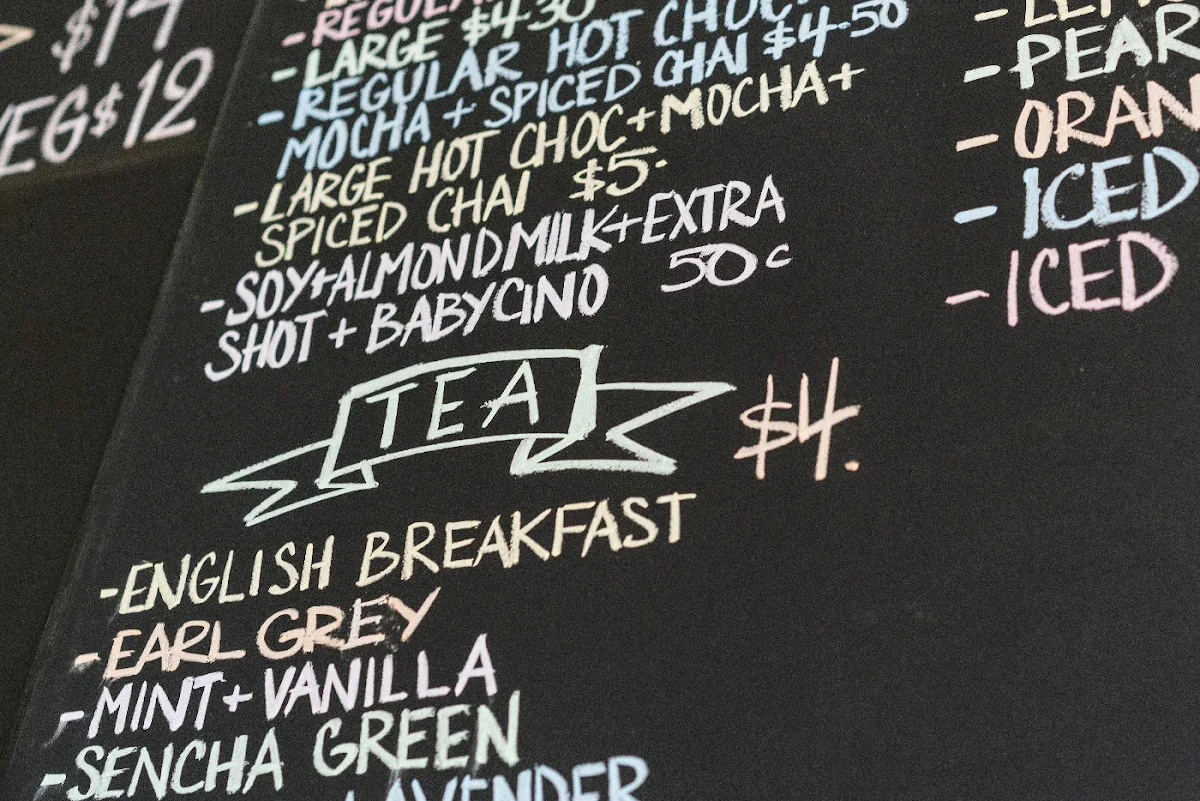 Menu, Bourke Street Bakery Marrickville