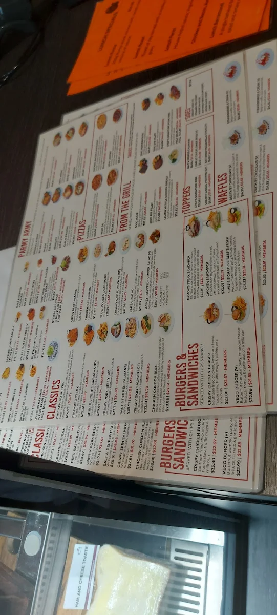 Menu, Hotel Tully