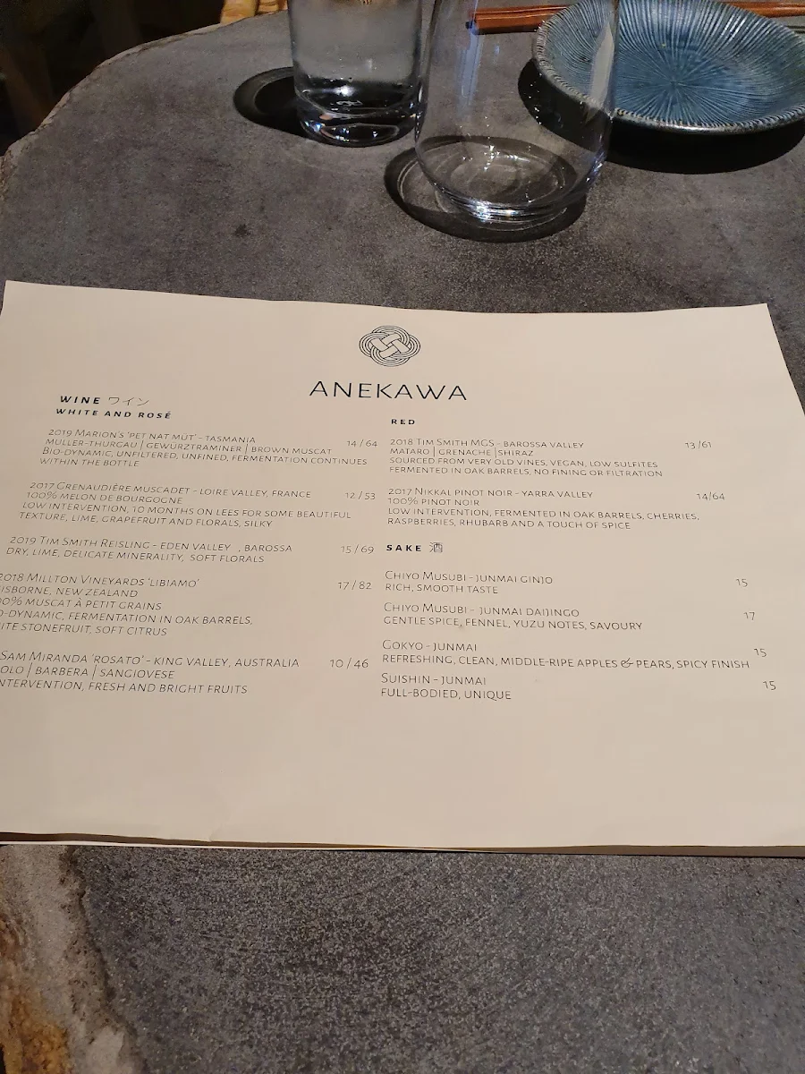 Menu, ANEKAWA