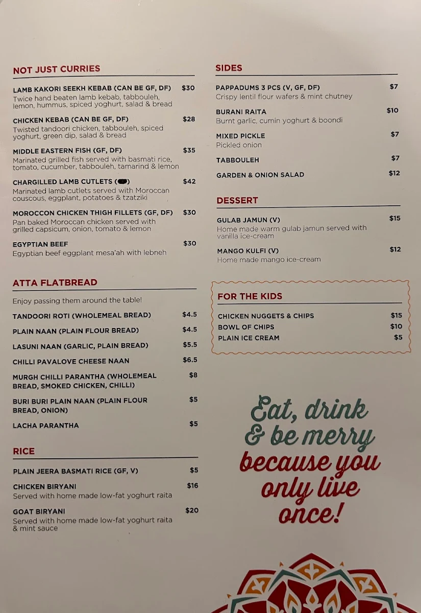 Menu, BLOW HORN RESTAURANT