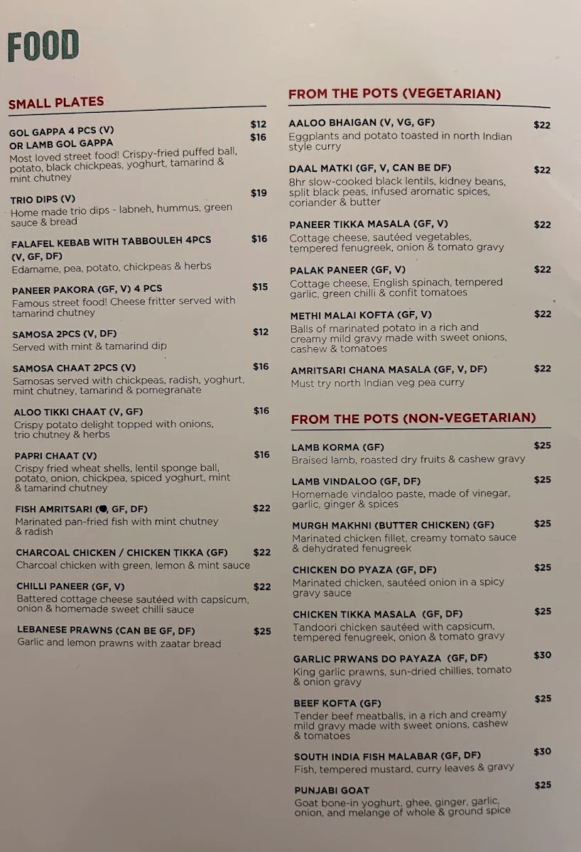 Menu, BLOW HORN RESTAURANT