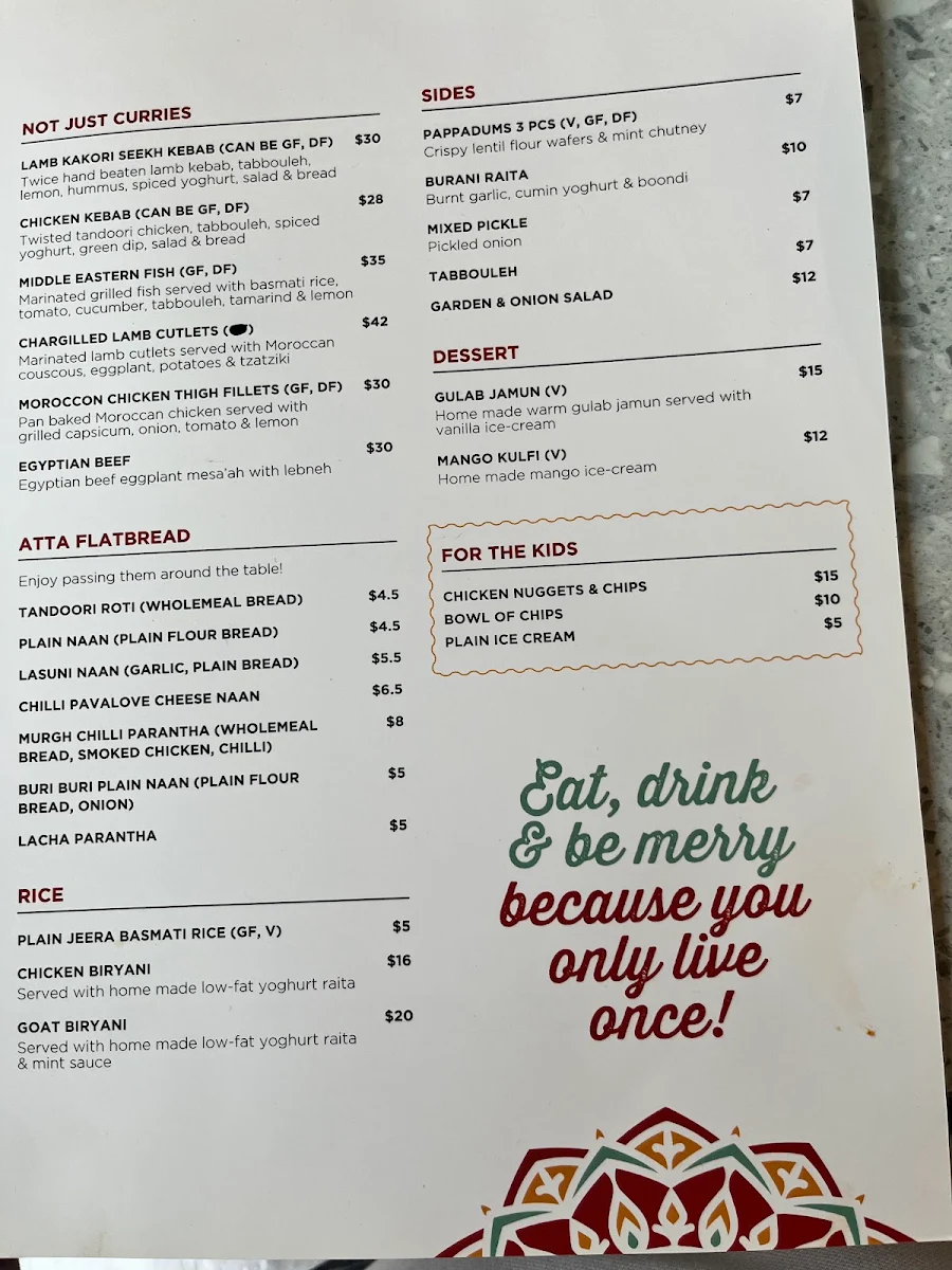 Menu, BLOW HORN RESTAURANT