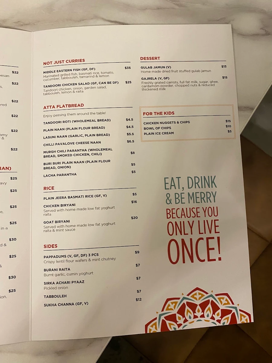 Menu, BLOW HORN RESTAURANT