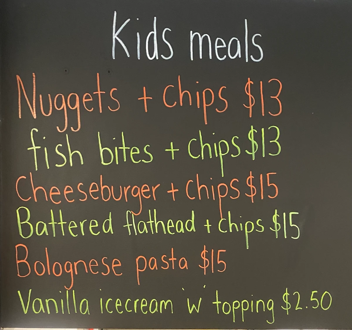 Menu, Sips At Moby's