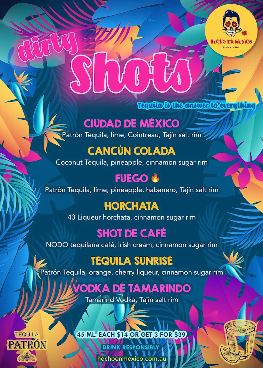 Menu, Hecho En Mexico Eltham