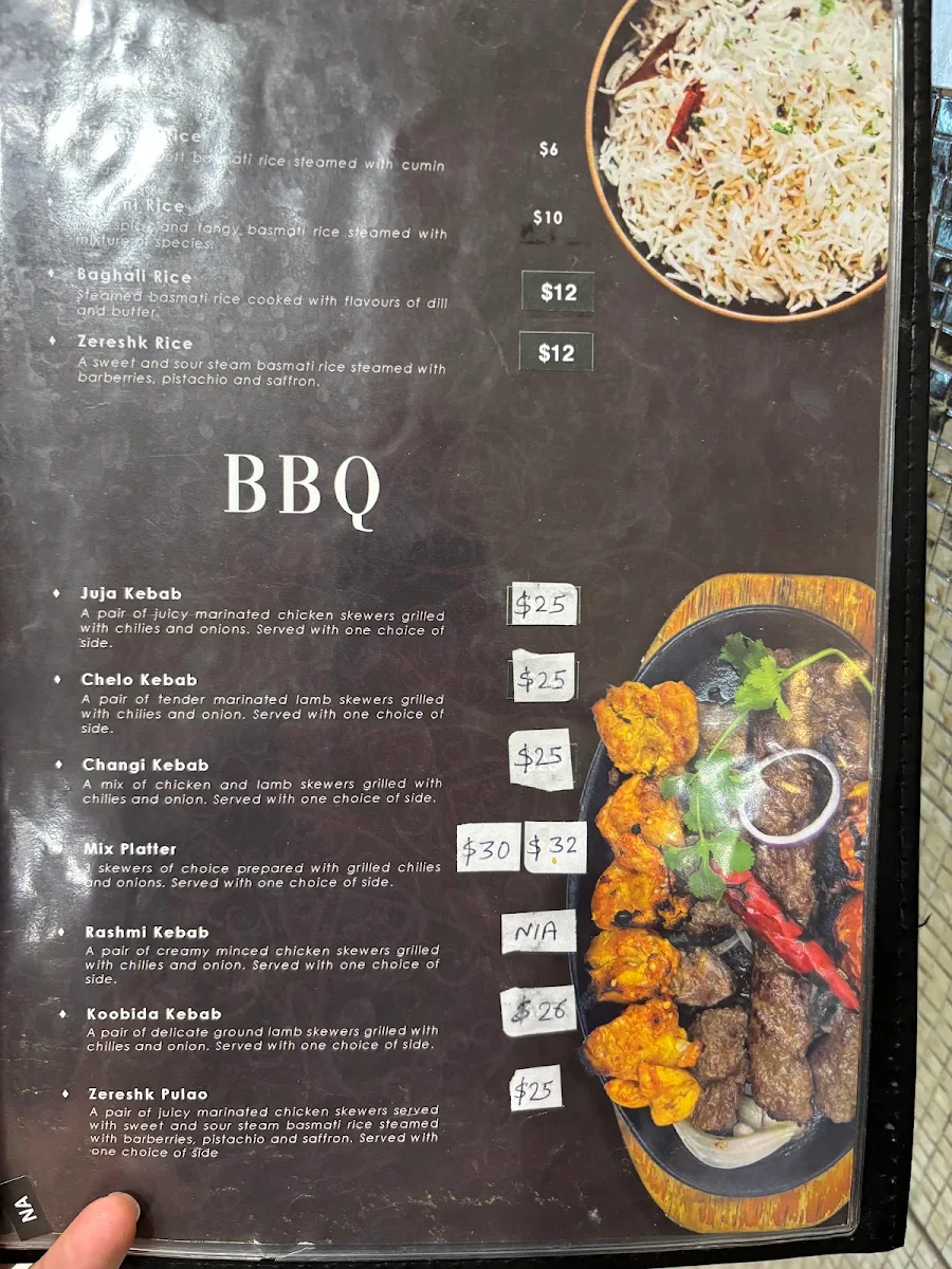 Menu, Belmont Kebab and Pizza