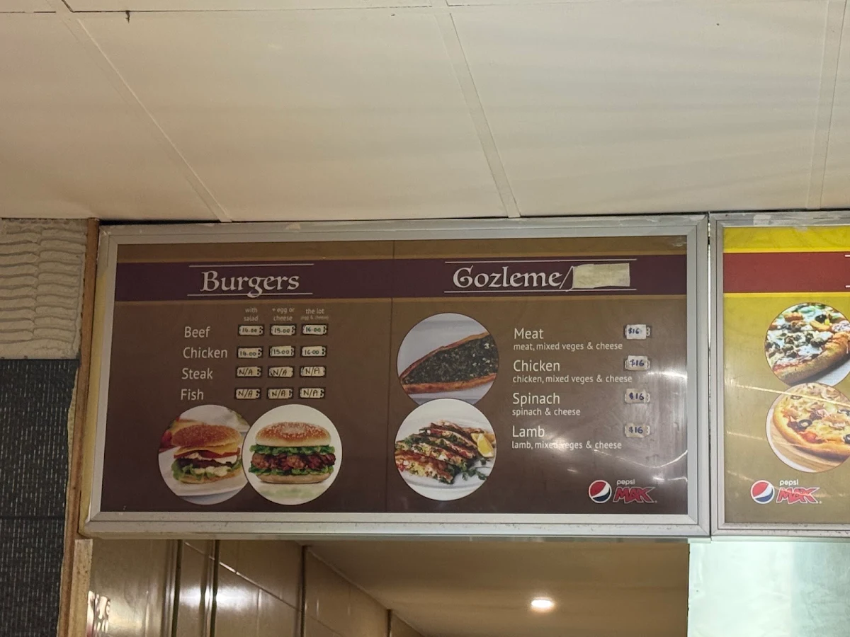 Menu, Belmont Kebab and Pizza