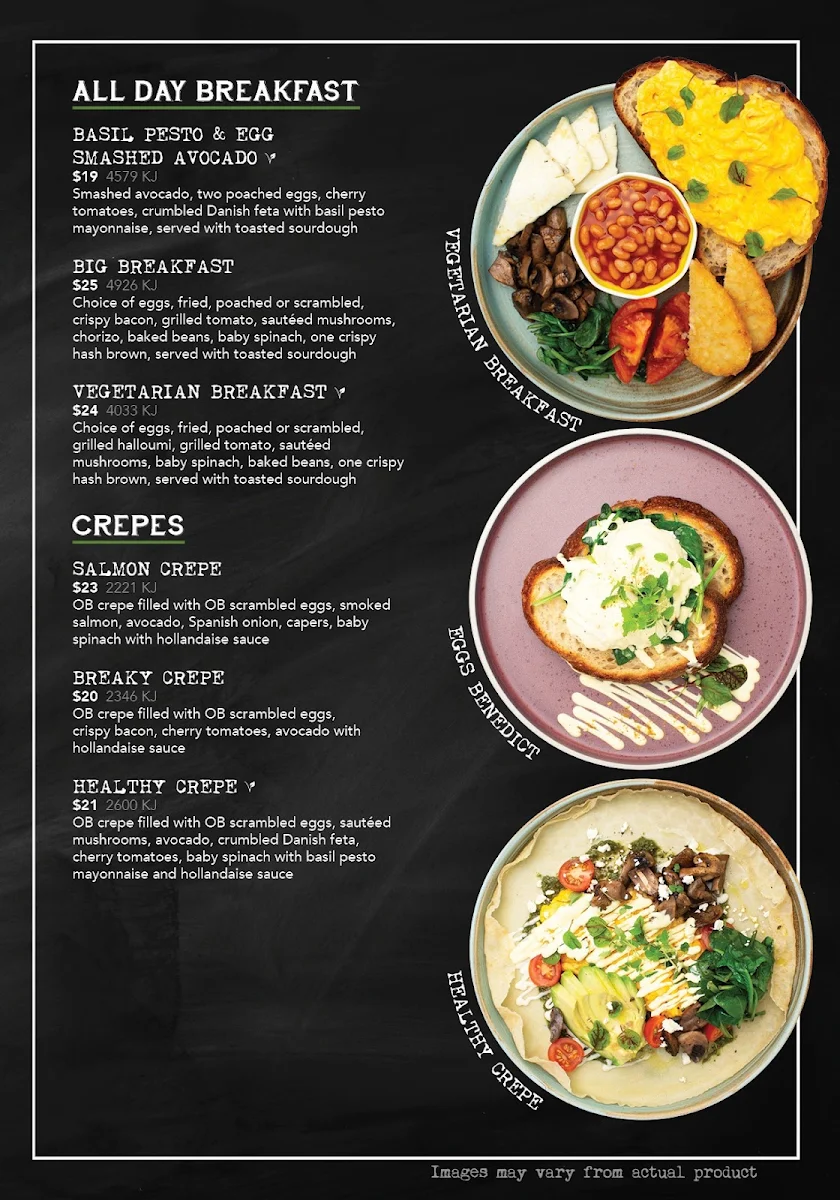Menu, Oliver Brown