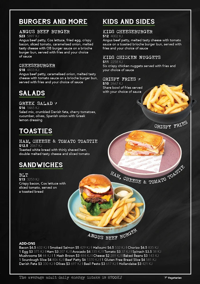 Menu, Oliver Brown