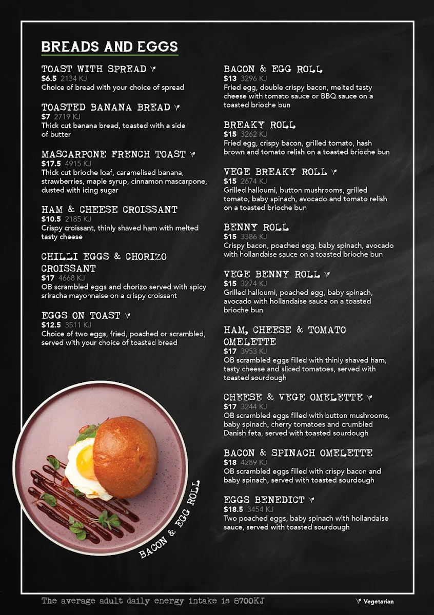 Menu, Oliver Brown