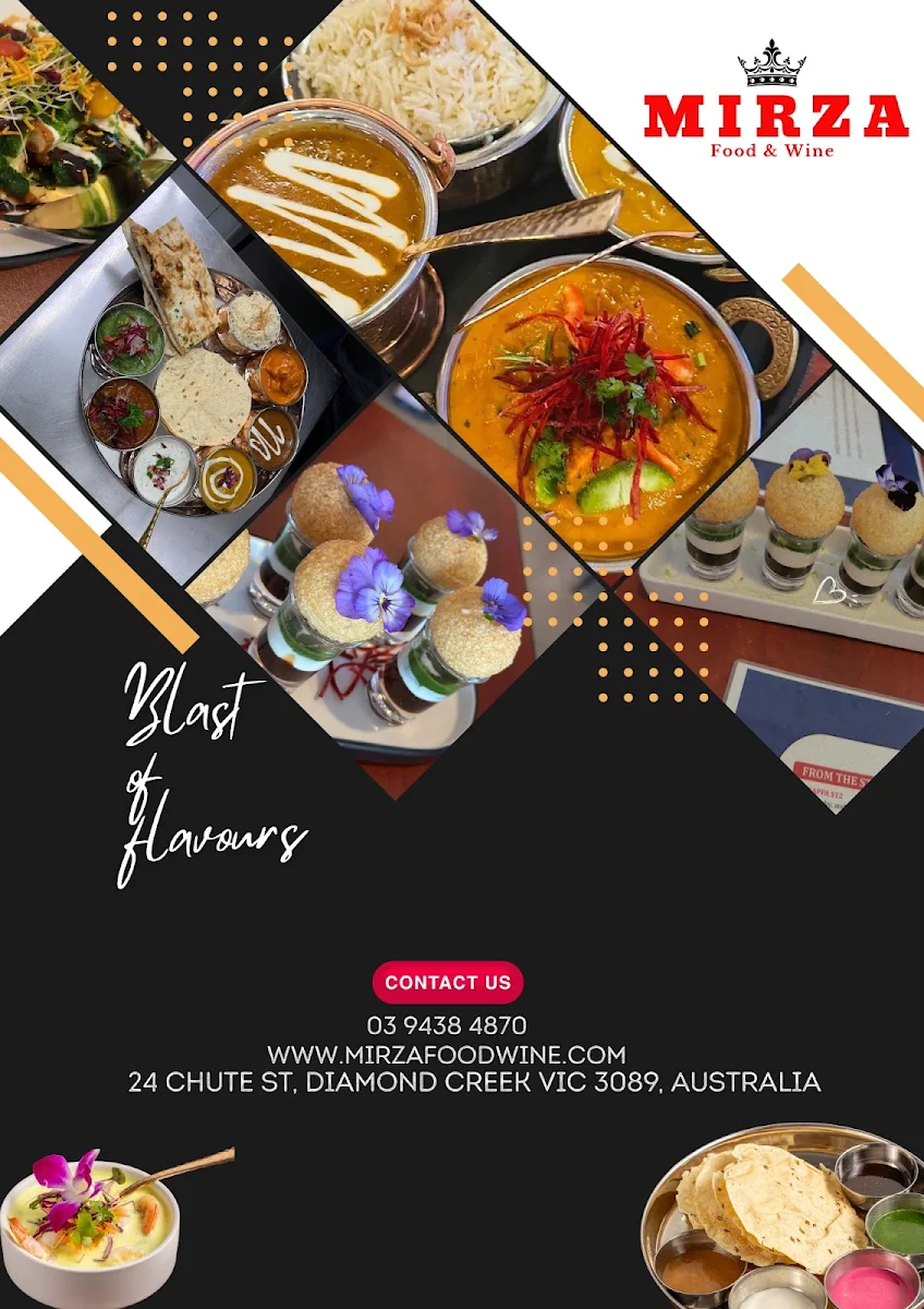 Menu, Mirza Food & Wine
