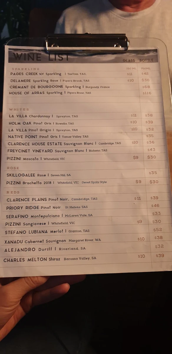 Menu, Empress Craft Beer Bar