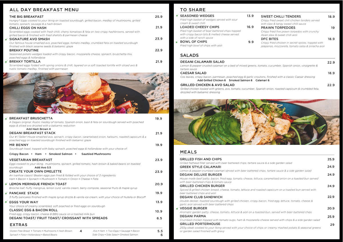 Menu, Degani Ivanhoe