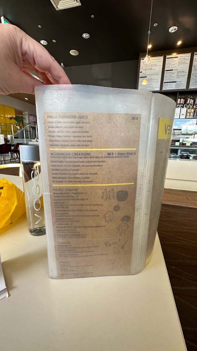 Menu, Venue Café & Bar