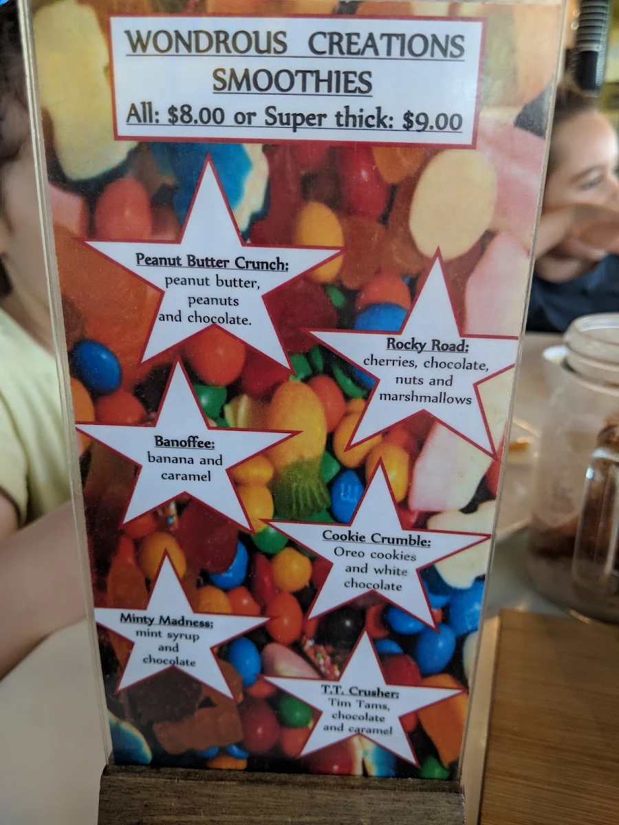 Menu, Venue Café & Bar