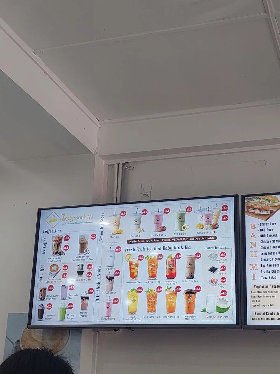 Menu, Tasty Banh Mi