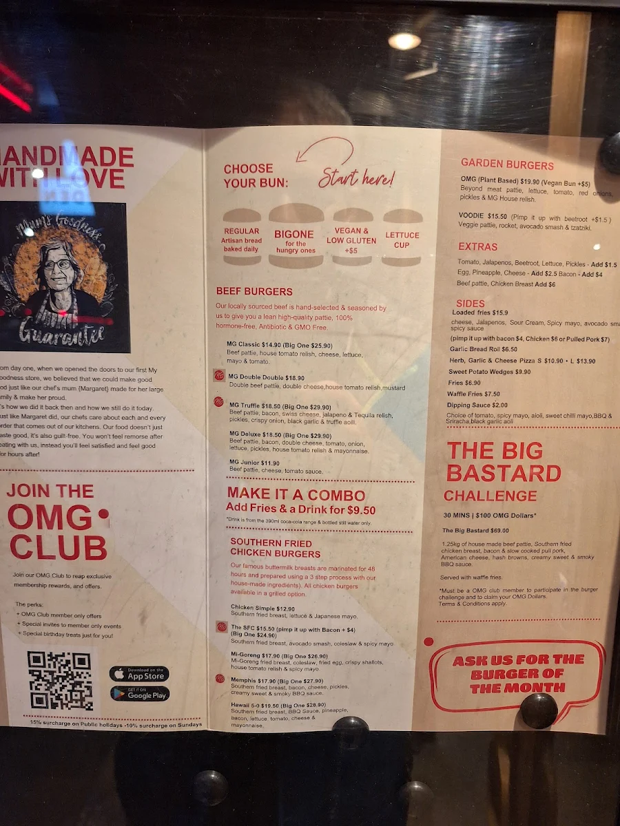 Menu, My Goodness