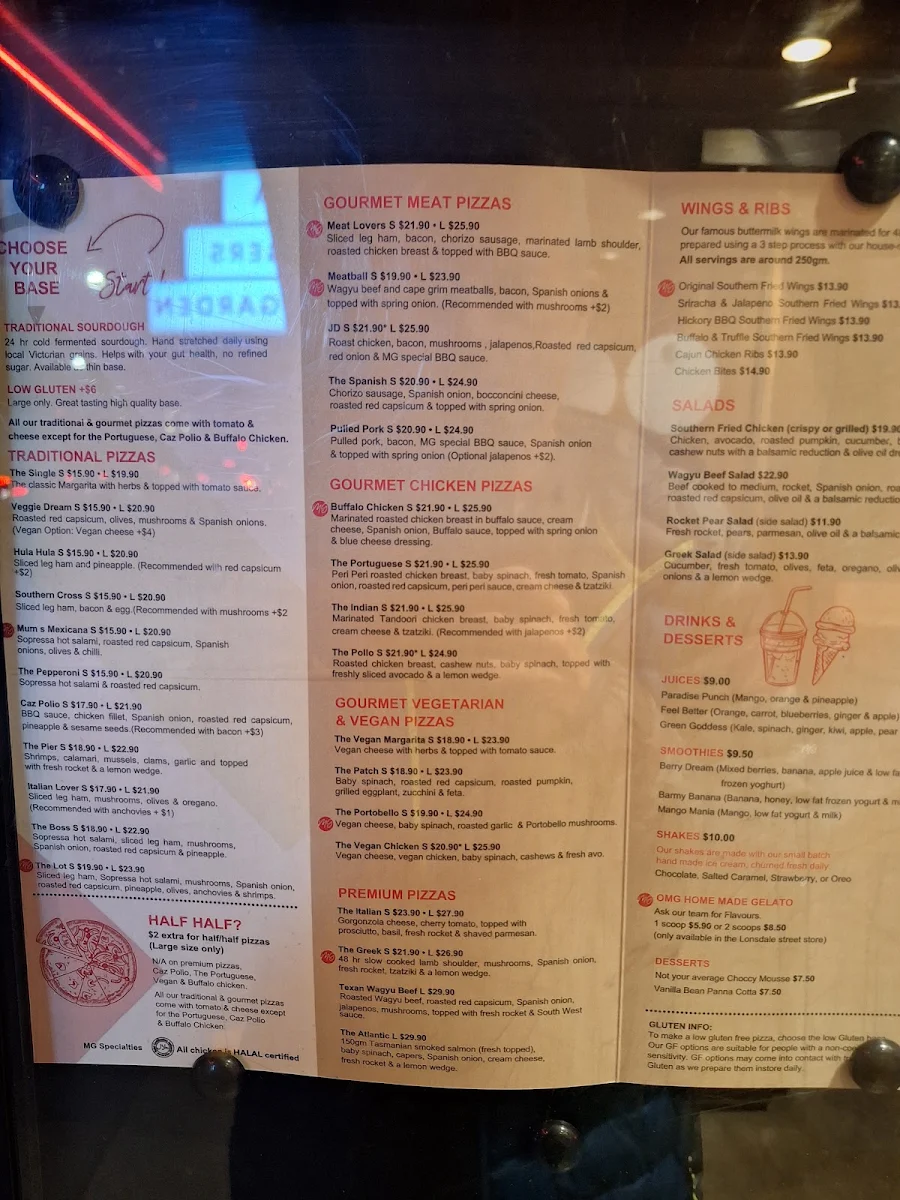 Menu, My Goodness