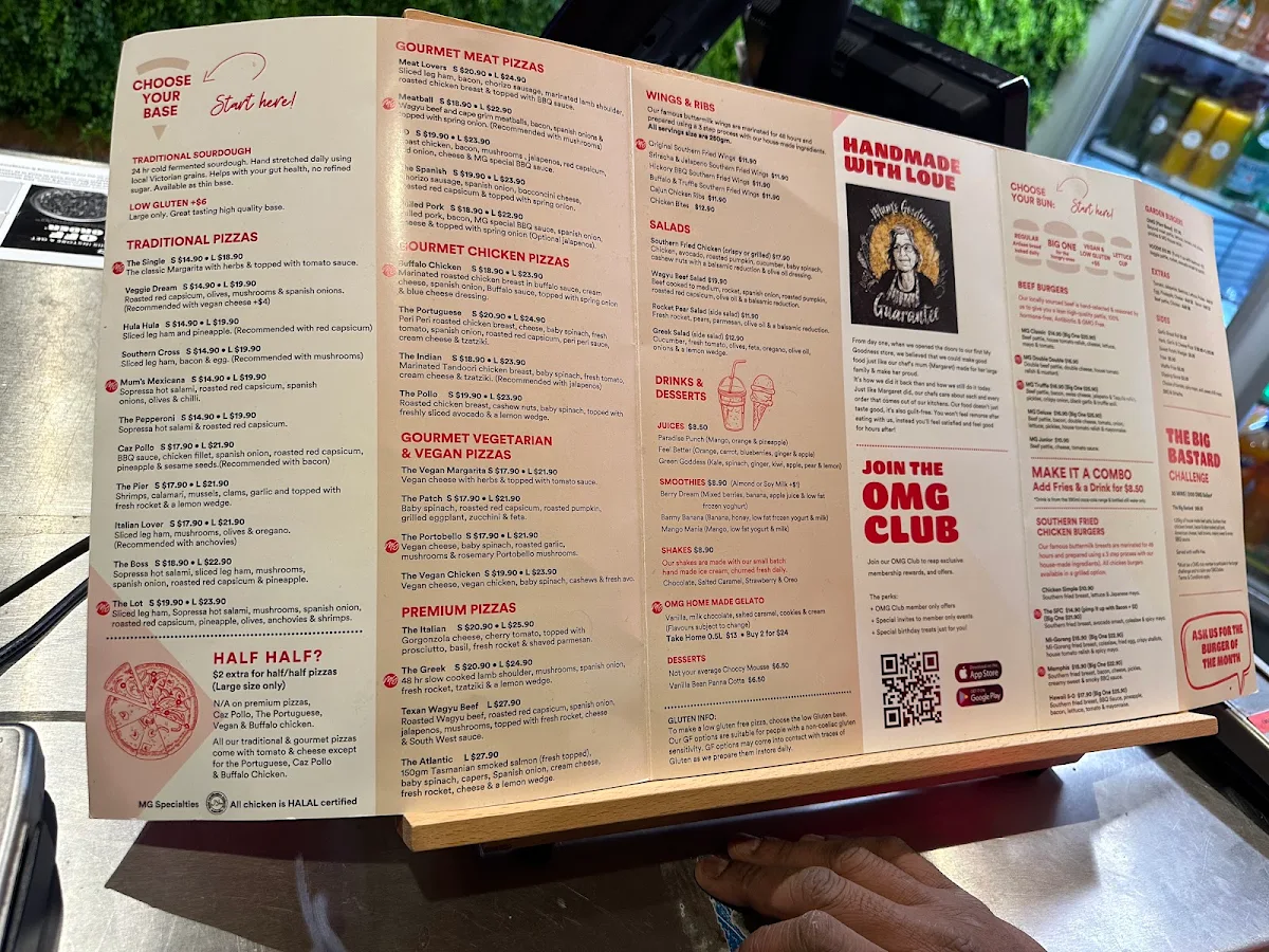 Menu, My Goodness