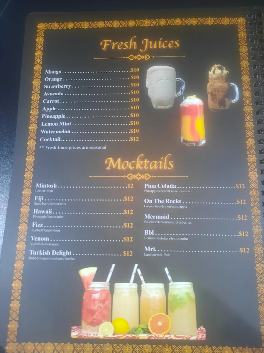 Menu, Kuzu Turkish Resturant & Shisha Lounge
