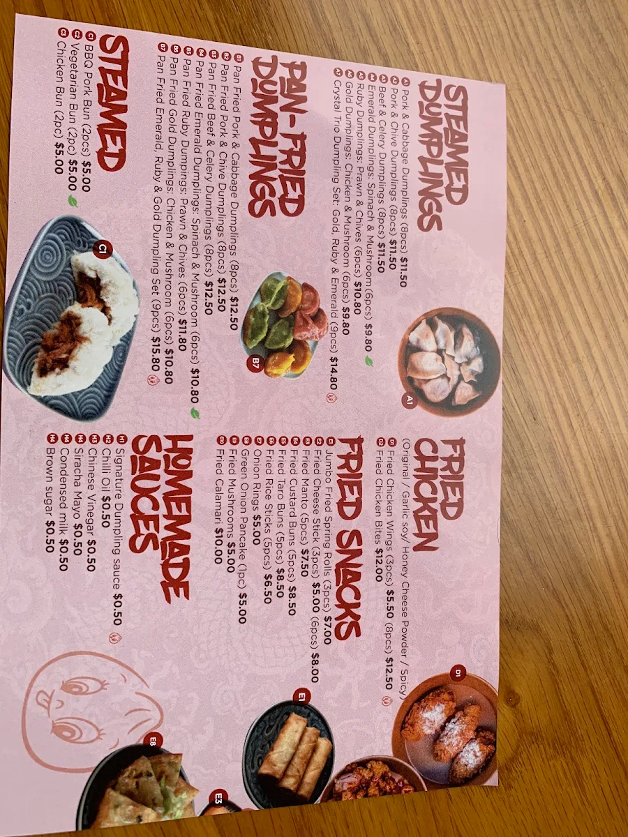 Menu, Baby Bao Edmondson Park