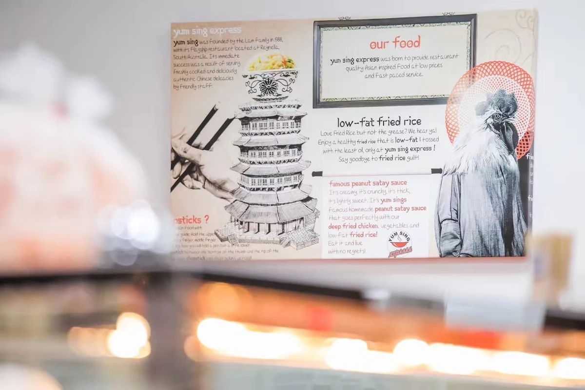 Menu, Yum Sing Express Collinswood