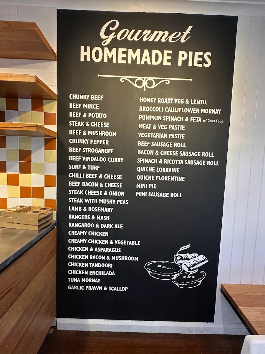 Menu, Pilbara Bakehouse