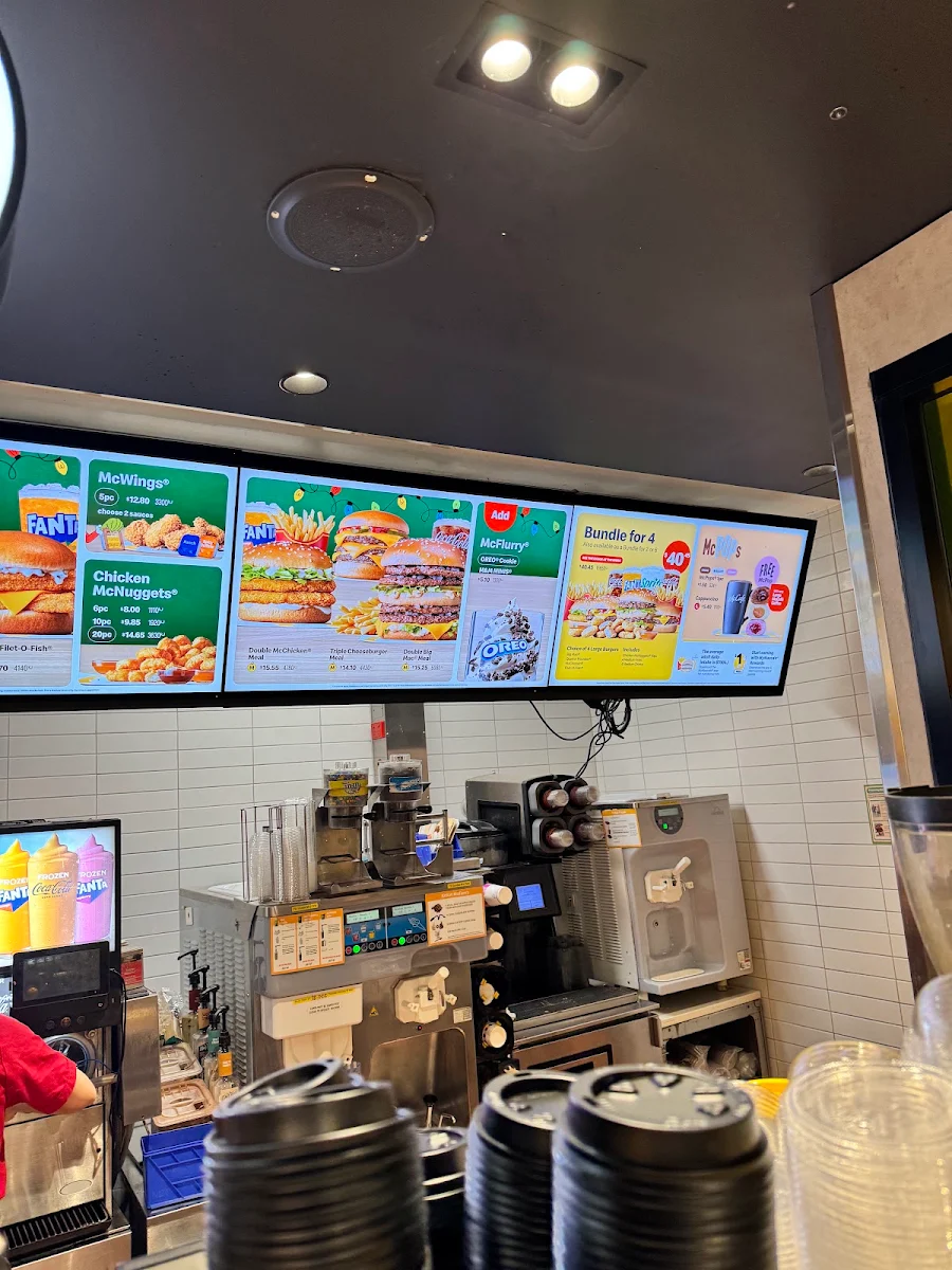 Menu, McDonald's Kings Cross